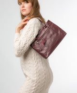 Conkca London Originals Collection #product-type#: 'Alice' Plum Leather Handbag
