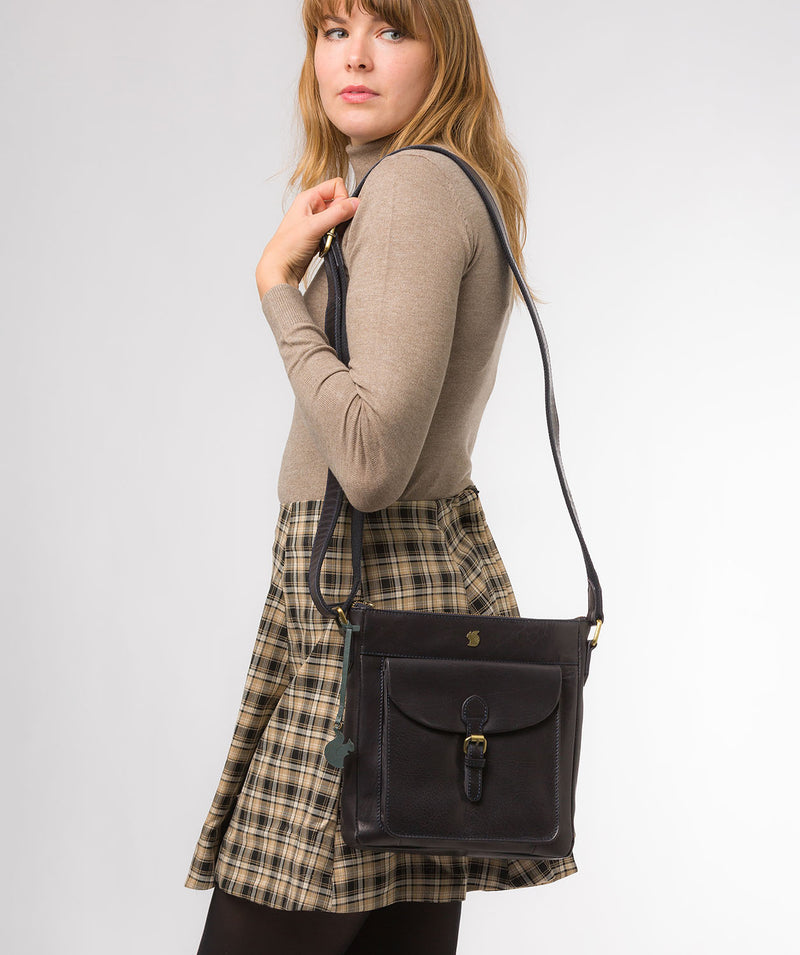 Conkca London Originals Collection #product-type#: 'Josephine' Navy Leather Shoulder Bag