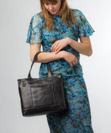Conkca London Originals Collection #product-type#: 'Patience' Navy Leather Tote Bag
