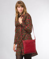 Conkca London Originals Collection #product-type#: 'Avril' Chilli Pepper Leather Cross Body Bag