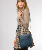 Conkca London Originals Collection #product-type#: 'Avril' Snorkel Blue Leather Cross Body Bag