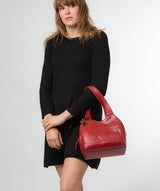 Conkca London Originals Collection Bags: 'Juliet' Chilli Pepper Leather Handbag