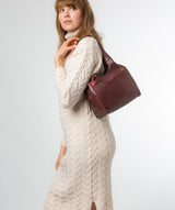 Conkca London Originals Collection #product-type#: 'Juliet' Plum Leather Handbag