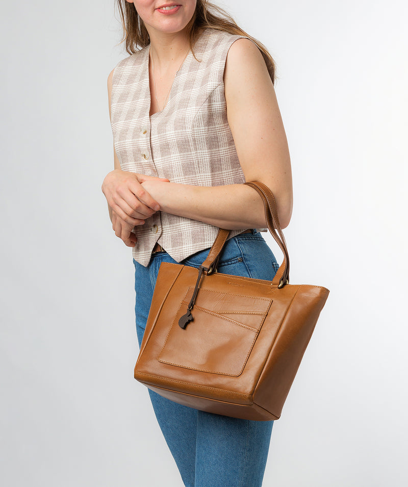 Conkca London Originals Collection #product-type#: 'Monique' Dark Tan Leather Tote Bag