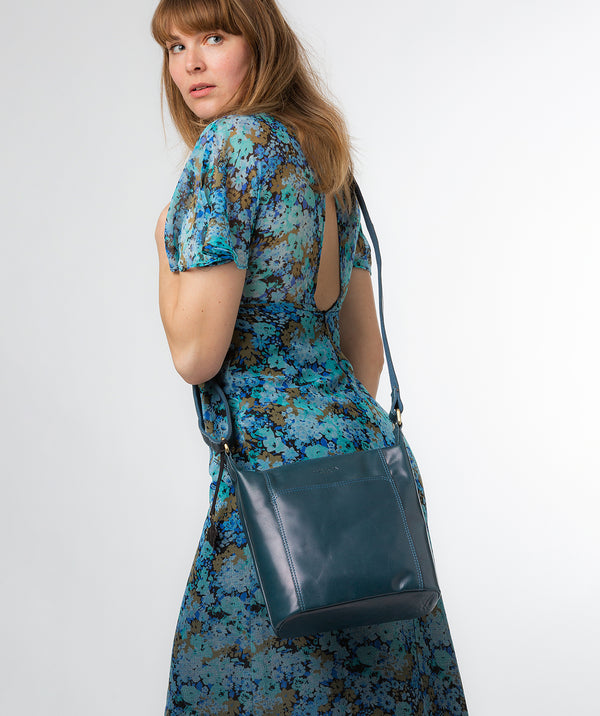 Conkca London Originals Collection #product-type#: 'Yasmin' Snorkel Blue Leather Cross Body Bag