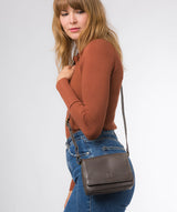 Conkca London Originals Collection #product-type#: 'Marta' Slate Leather Cross Body Bag