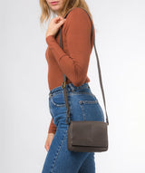 Conkca London Originals Collection #product-type#: 'Marta' Slate Leather Cross Body Bag