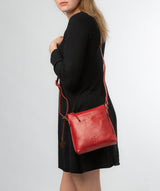 Conkca London Originals Collection #product-type#: 'Nikita' Chilli Pepper Leather Cross Body Bag