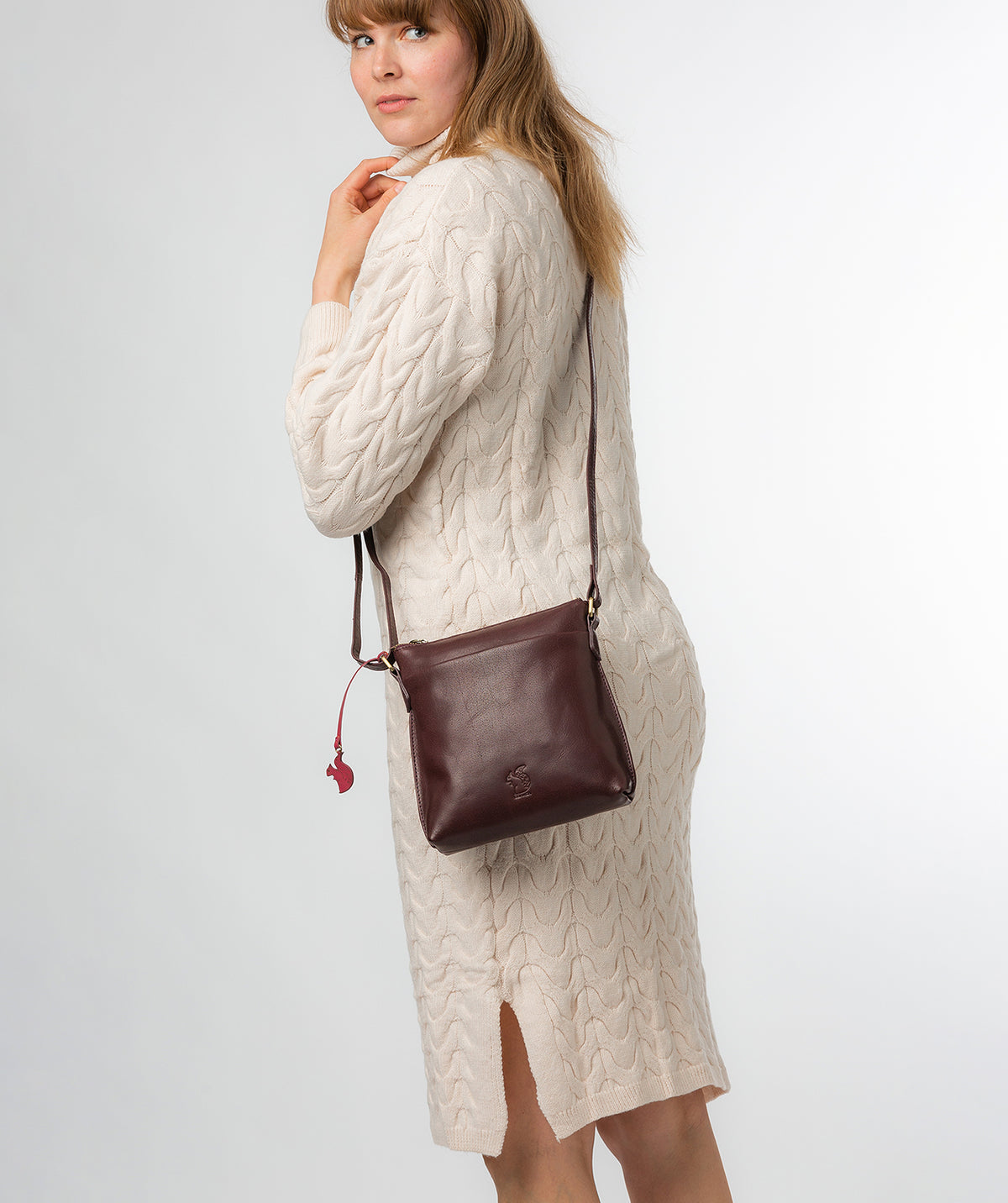 Nikita crossbody bag multi-toned vegetable-tanned leather detail