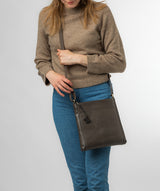 Conkca London Originals Collection #product-type#: 'Nikita' Slate Leather Cross Body Bag