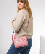Conkca London Originals Collection Bags: 'Drew' Blush Leather Cross Body Bag
