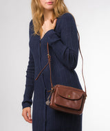 Conkca London Originals Collection #product-type#: 'Dainty' Conker Brown Leather Cross Body Bag