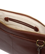 Conkca London Originals Collection Bags: 'Minnow' Conker Brown Leather Cross Body Clutch Bag