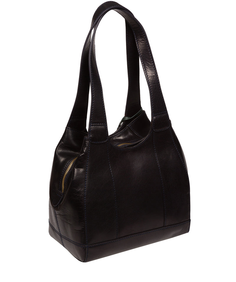 Conkca London Originals Collection Bags: 'Juliet' Navy Leather Handbag