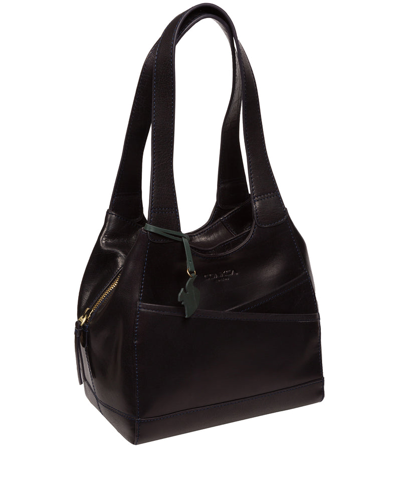 Conkca London Originals Collection Bags: 'Juliet' Navy Leather Handbag