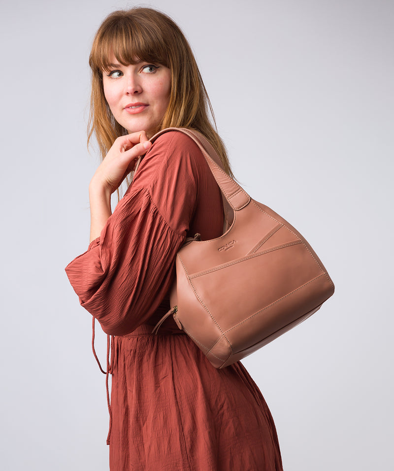 'Juliet' Subtle Pink Leather Handbag
