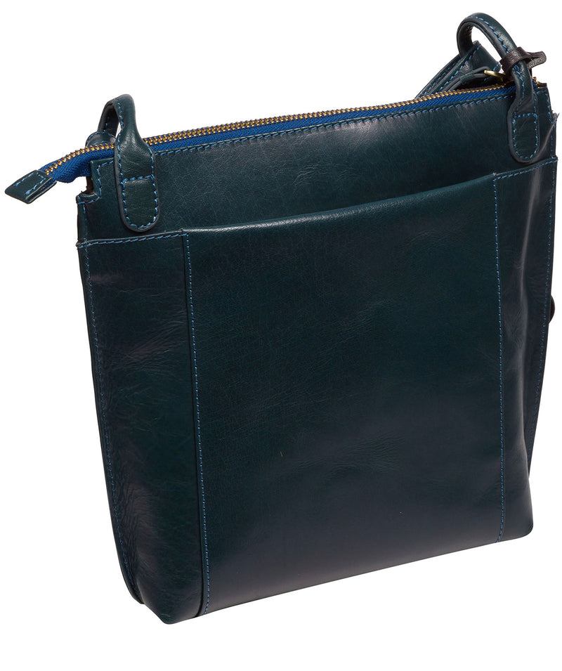 Conkca London Originals Collection Bags: 'Rego' Snorkel Blue Leather Cross Body Bag