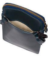 Conkca London Originals Collection Bags: 'Bambino' Snorkel Blue Leather Cross Body Phone Bag
