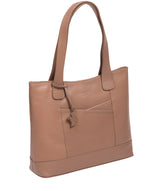 Conkca London Originals Collection Bags: 'Little Patience' Natural Taupe Leather Tote Bag