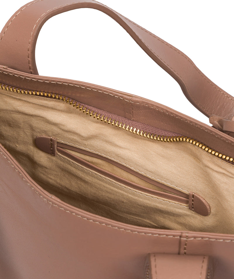 Conkca London Originals Collection Bags: 'Little Patience' Natural Taupe Leather Tote Bag