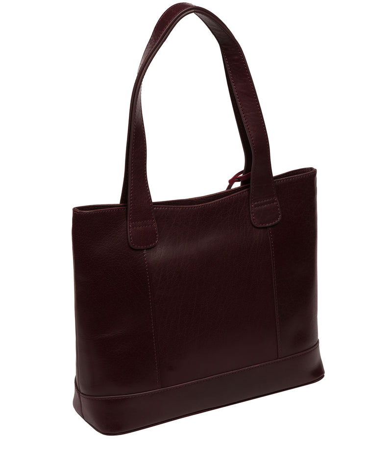 Conkca London Originals Collection Bags: 'Little Patience' Plum Leather Tote Bag