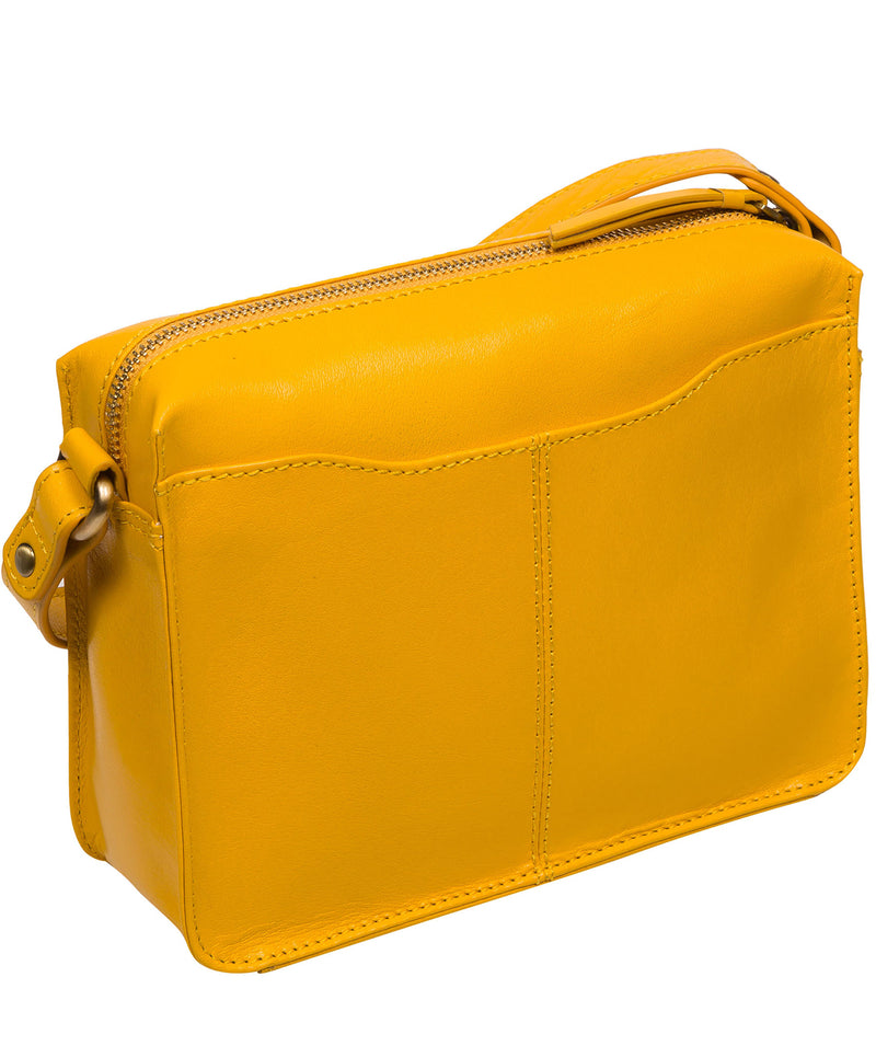 Conkca London Originals Collection Bags: 'Aurora' Lemon Drop Leather Cross Body Bag