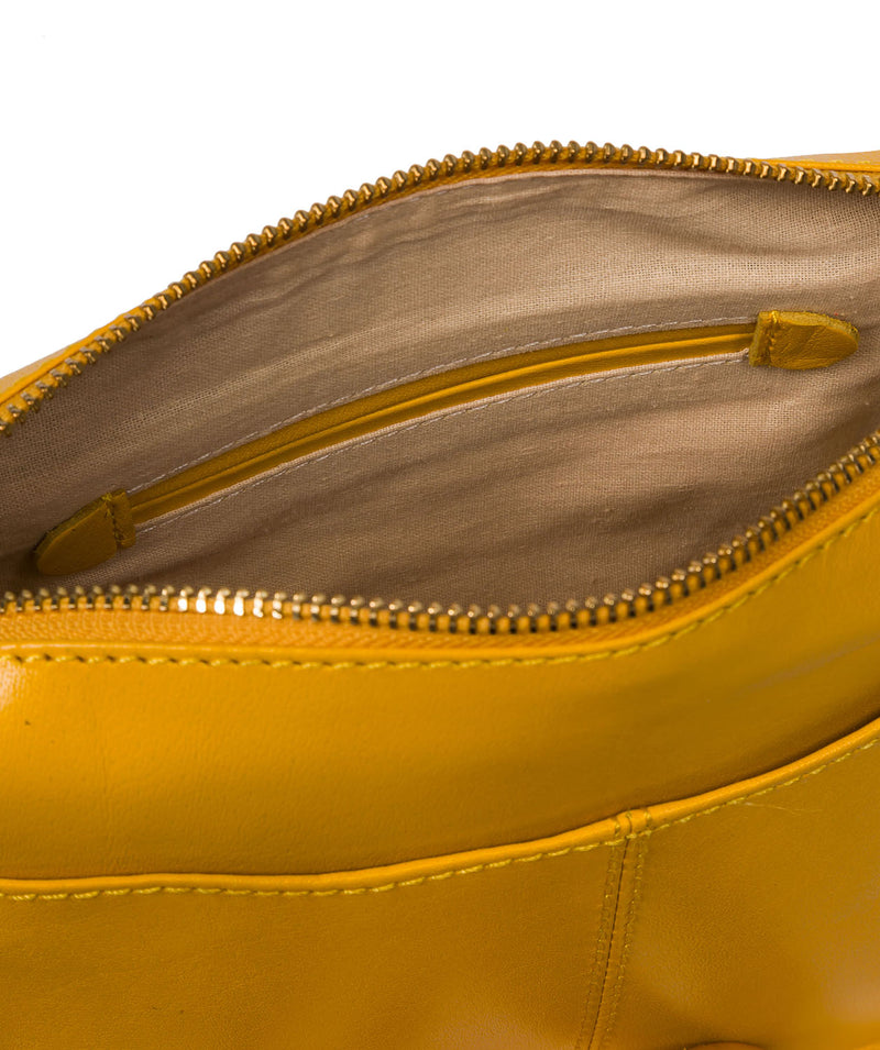 Conkca London Originals Collection Bags: 'Aurora' Lemon Drop Leather Cross Body Bag