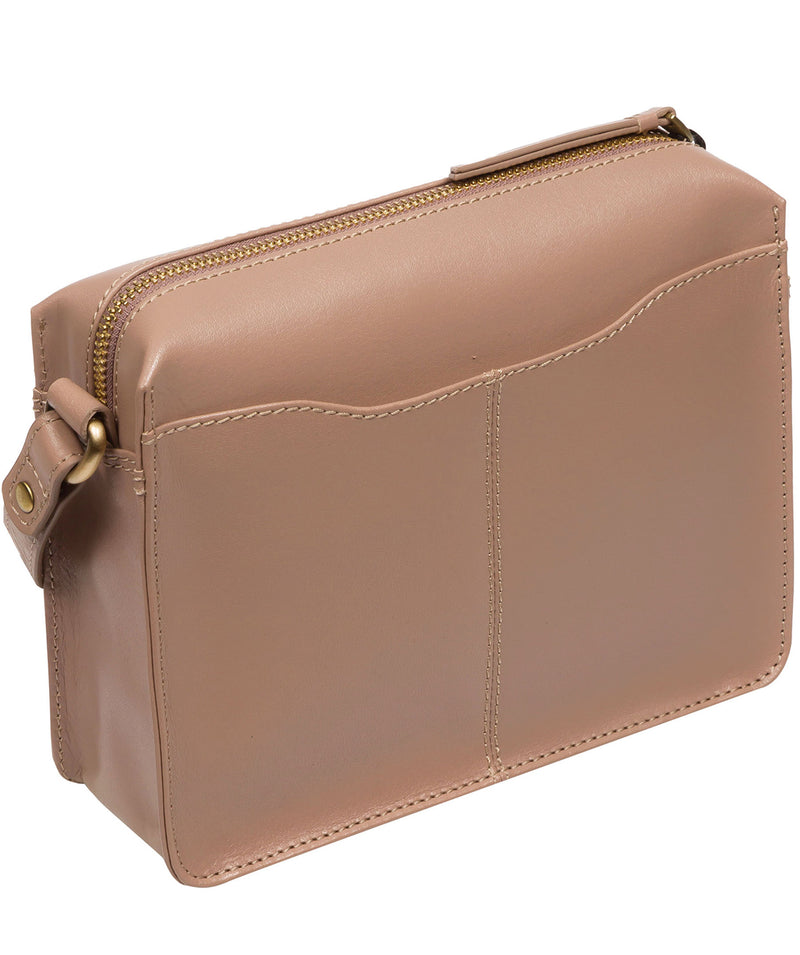 Conkca London Originals Collection Bags: 'Aurora' Natural Taupe Leather Cross Body Bag