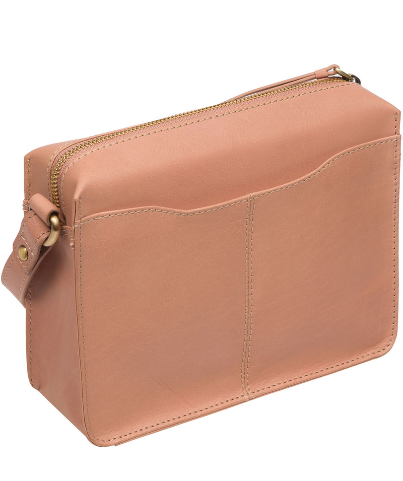 Conkca London Originals Collection Bags: 'Aurora' Subtle Pink Leather Cross Body Bag