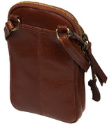 Conkca Signature Collection #product-type#: 'Leia' Conker Brown Leather Cross Body Phone Bag