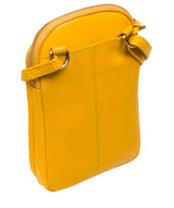 Conkca Signature Collection #product-type#: 'Leia' Lemon Drop Leather Cross Body Phone Bag