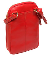 Conkca Signature Collection #product-type#: 'Leia' Orangerade Leather Cross Body Phone Bag
