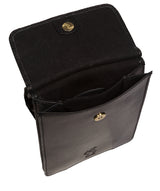 'Milly' Black Leather Cross Body Phone Bag