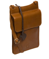 'Milly' Dark Tan Leather Cross Body Phone Bag