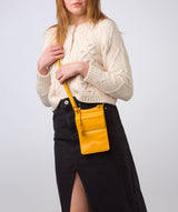 'Milly' Lemon Drop Leather Cross Body Phone Bag