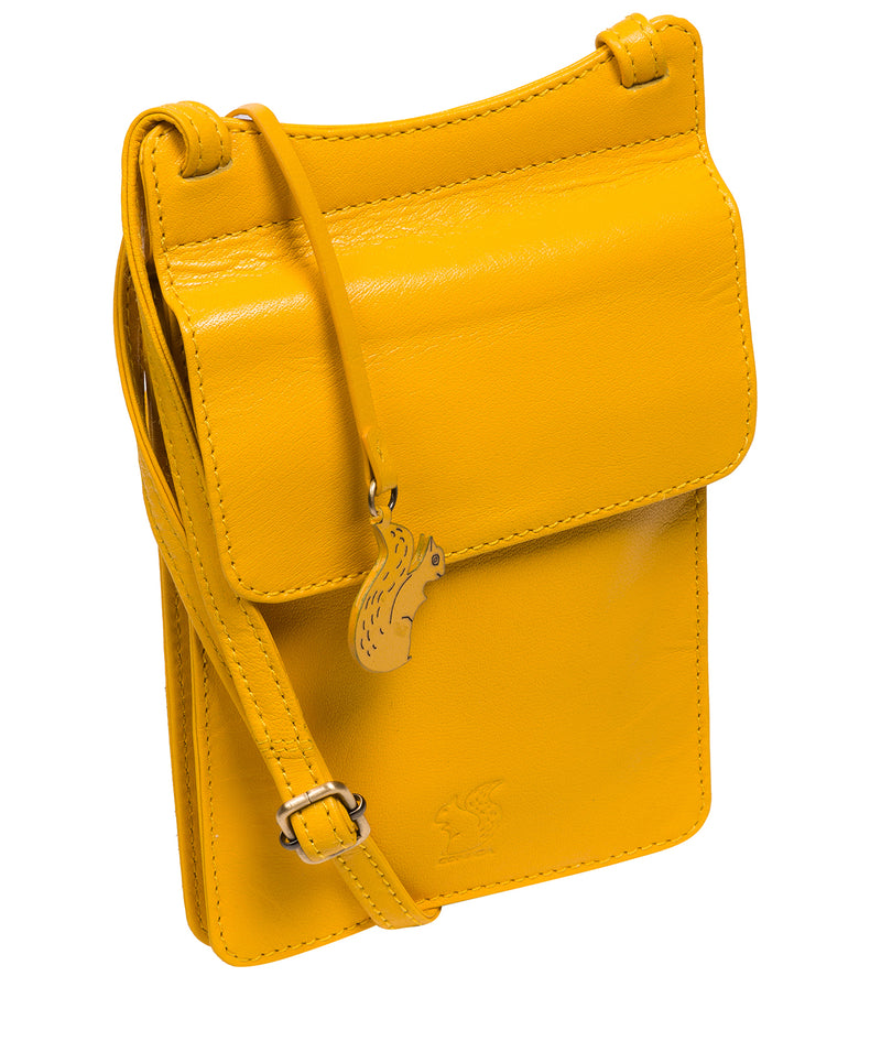 'Milly' Lemon Drop Leather Cross Body Phone Bag