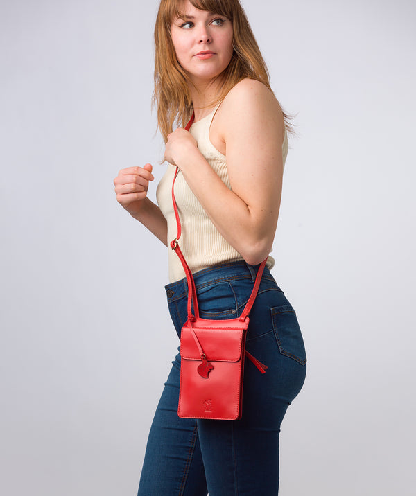 'Milly' Orangeade Leather Cross Body Phone Bag