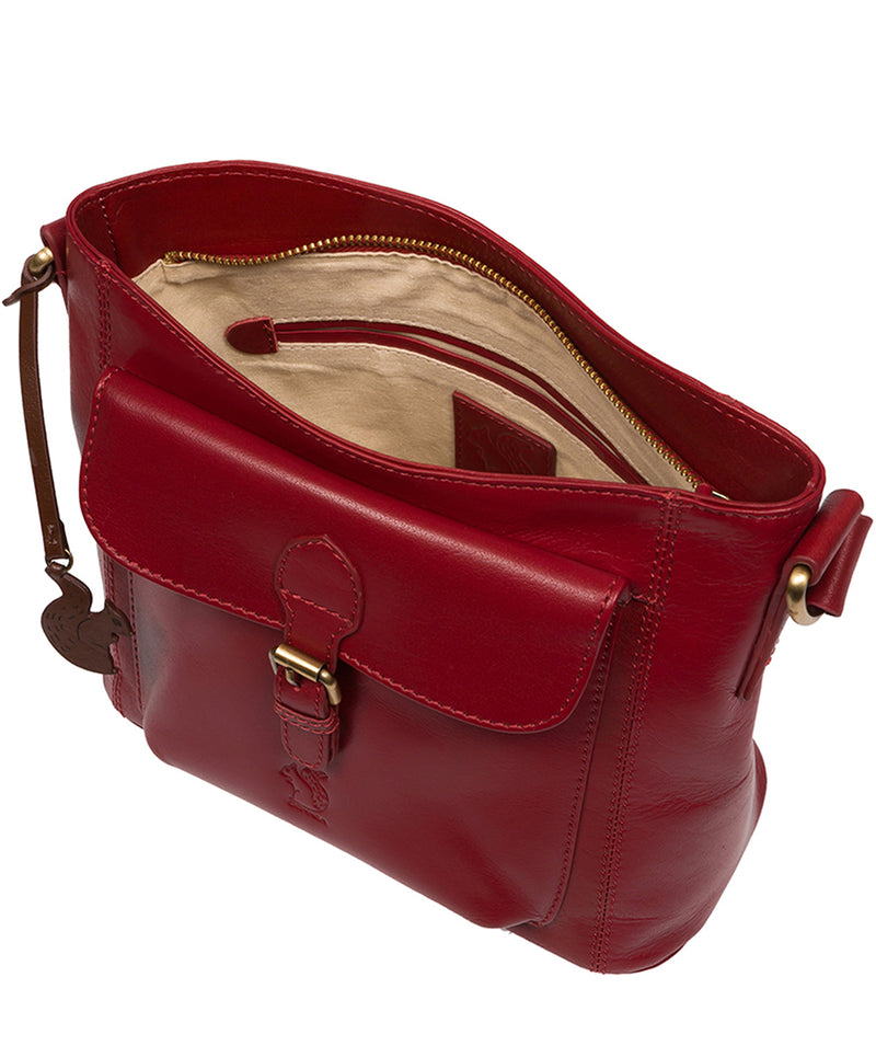 Conkca Signature Collection Bags: 'Carla' Chilli Pepper Leather Cross Body Bag