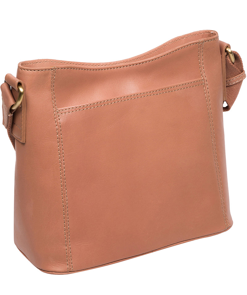 Conkca Signature Collection Bags: 'Carla' Subtle Pink Leather Cross Body Bag