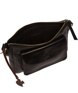 Conkca Signature Collection Bags: 'Lottie' Black Leather Cross Body Bag