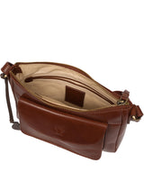 Conkca Signature Collection Bags: 'Lottie' Conker Brown Leather Cross Body Bag