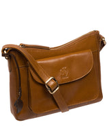 Conkca Signature Collection Bags: 'Lottie' Dark Tan Leather Cross Body Bag