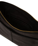 Conkca Signature Collection Bags: 'Viola' Black Leather Cross Body Bag