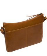 Conkca Signature Collection Bags: 'Viola' Dark Tan Leather Cross Body Bag