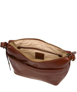 Conkca Signature Collection Bags: 'Merrill' Conker Brown Leather Cross Body Bag