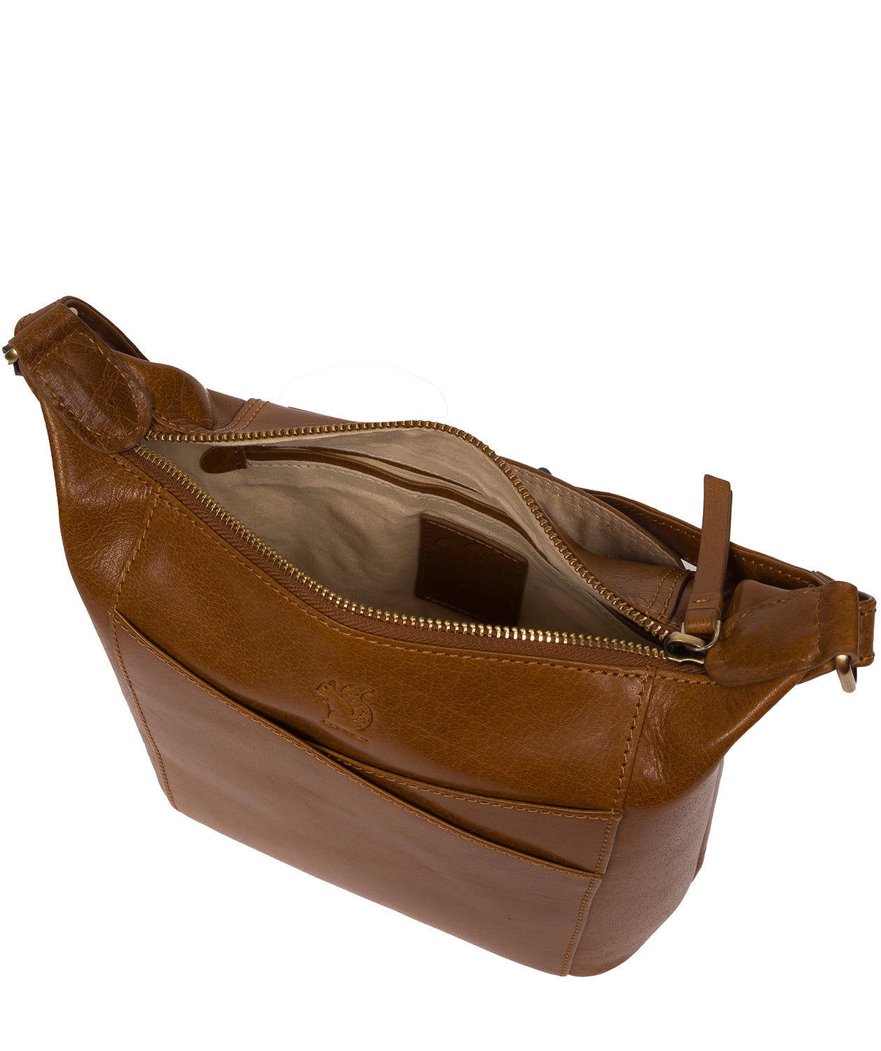 Conkca Signature Collection Bags: 'Kiki' Dark Tan Leather Shoulder Bag