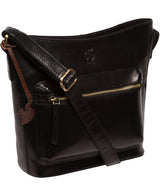 Conkca Signature Collection Bags: 'Liberty' Black Leather Shoulder Bag