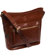 Conkca Signature Collection Bags: 'Liberty' Conker Brown Leather Shoulder Bag
