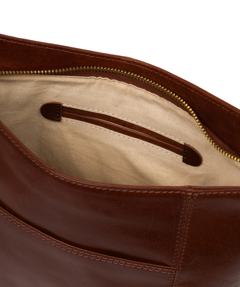 Conkca Signature Collection Bags: 'Liberty' Conker Brown Leather Shoulder Bag