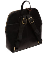 Conkca Signature Collection Bags: 'Hollis' Black Leather Backpack